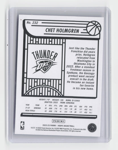 2022-23 CHET HOLMGREN - Rookie Base - Hoops - OKC #232