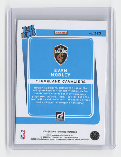 2021-22 EVAN MOBLEY - Rated Rookie - Donruss - Cavaliers #225