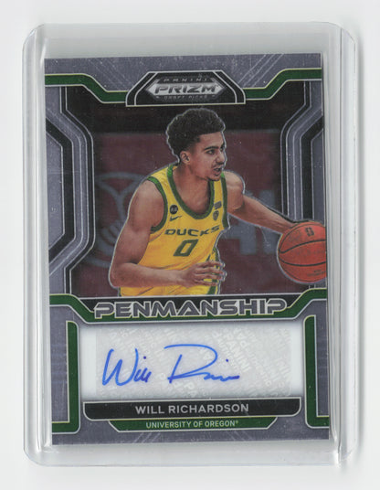 2022 - WILL RICHARDSON - Penmanship - Prizm Draft Picks - Uni Of Oregon