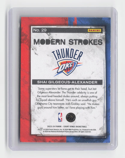 2023-24 SHAI GILGEOUS-ALEXANDER Modern Strokes Court Kings - OKC #29
