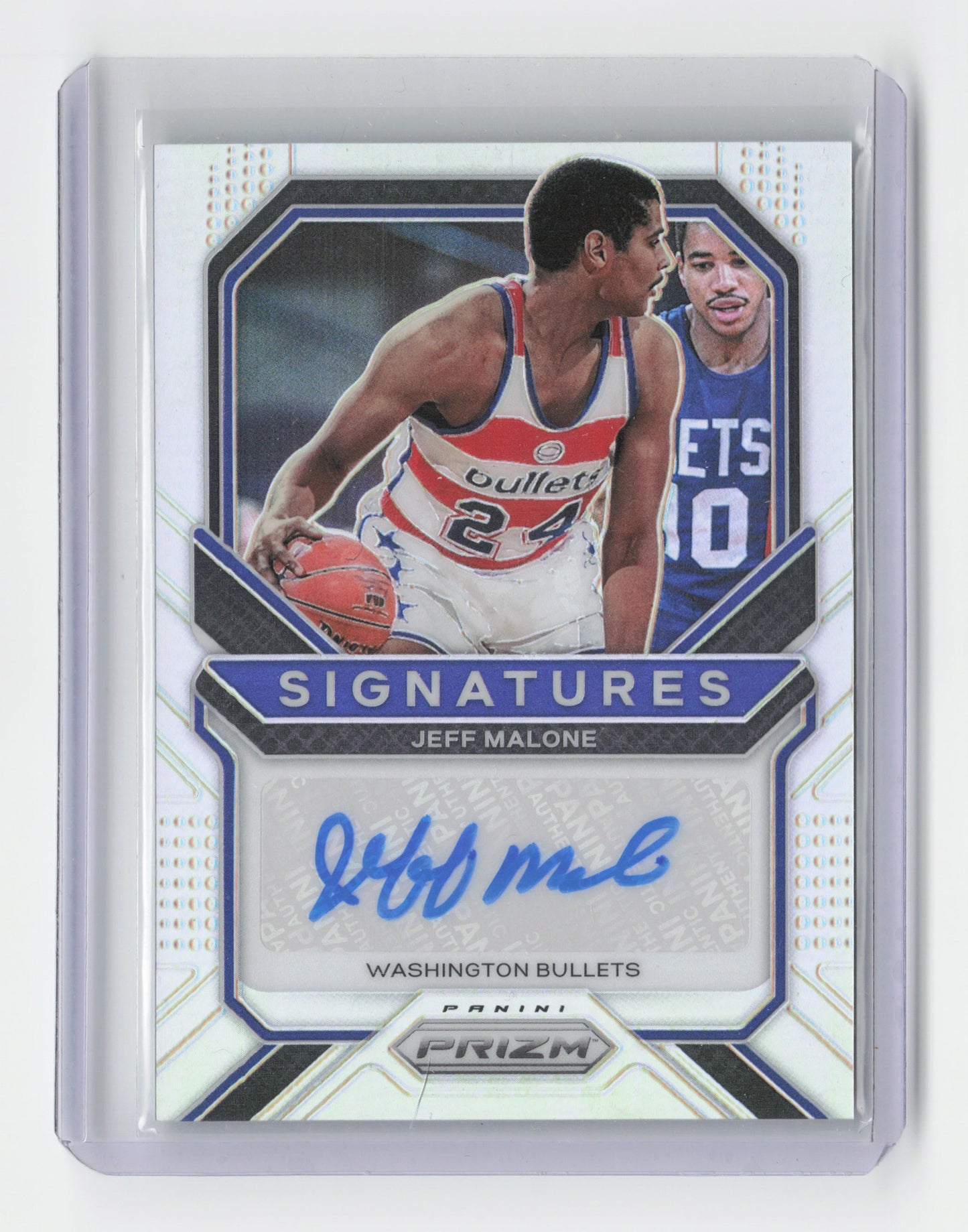 2020-21 - JEFF MALONE Signatures Silver Prizm Washington Bullets