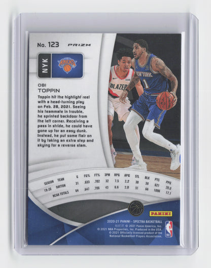 2020 - 21 - OBI TOPPIN - Rookie Base - Spectra - Knicks #123