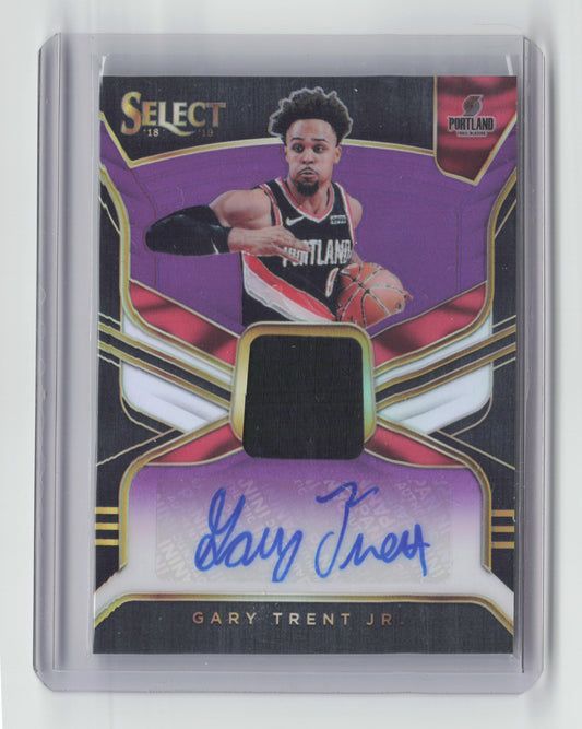 2018-19  GARY TRENT JR. - RPA Holo Game Worn - Select - Blazers