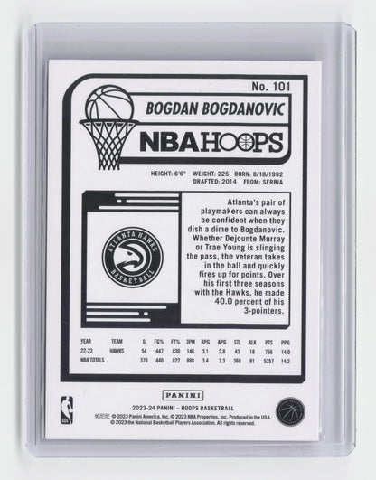 2023-24 BOGDAN BOGDANOVIC - Red 26/99 - Hoops International - Hawks #101