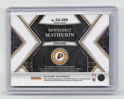 2022-23 BENNEDICT MATHURIN RPA Red Select Pacers #RJA-BNM